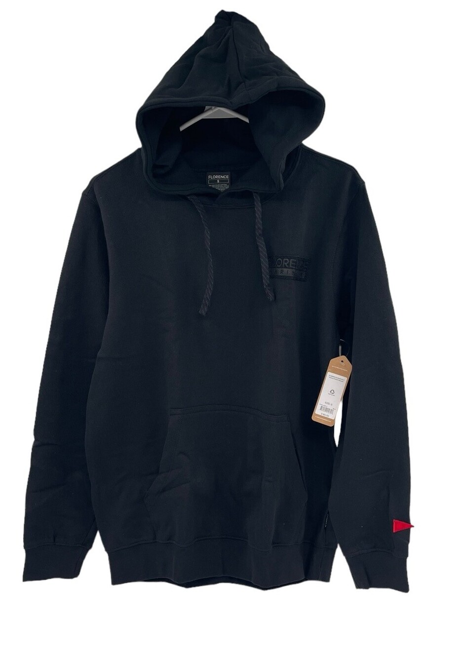 Florence Marine X Men's Patch Hoodie Sweatshirt Fleece Pullover Black Size Small